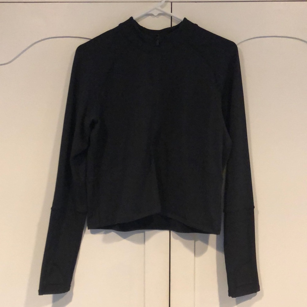 Black athletic half zip